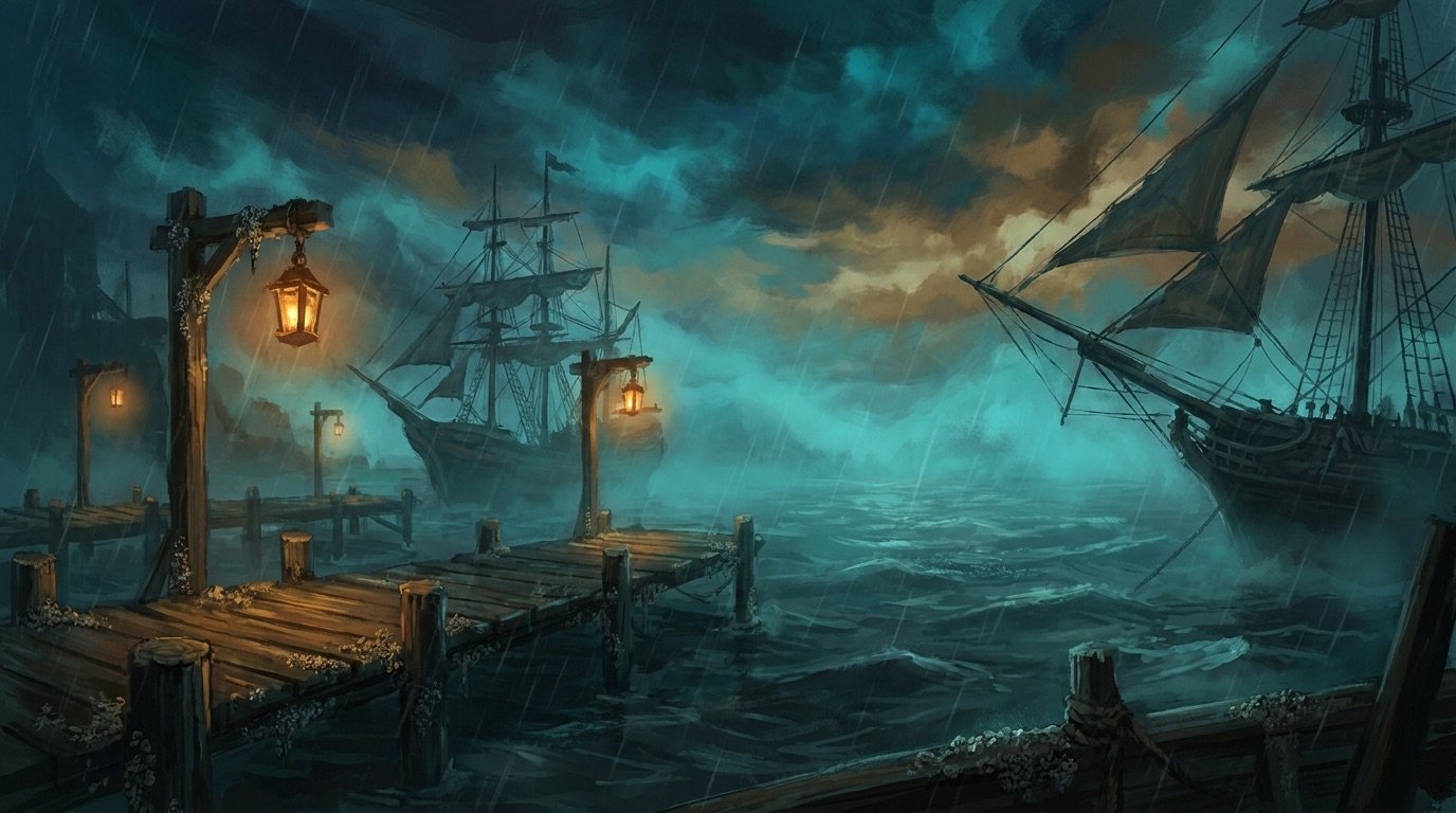 Stormy docks